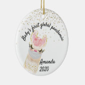 赤ちゃんの初めての世界的大流行 ラマ 2020 セラミックオーナメント (右)