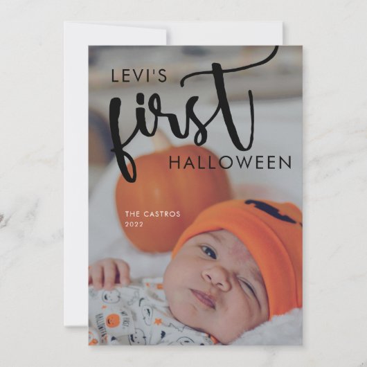 赤ちゃんの初めての写真カード 招待状 (正面)