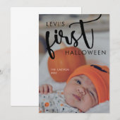 赤ちゃんの初めての写真カード 招待状 (正面/裏面)