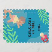 赤ちゃんの初めての歩み 招待状 (正面/裏面)