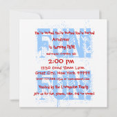 赤ちゃんの初めての誕生日 赤白青の星たち V02 招待状 (裏面)