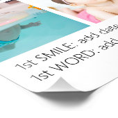 赤ちゃんの初めての1年 フォトコラージュ 家族の記念品 ポスター (コーナー)