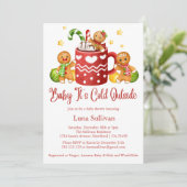 赤ちゃんの到来を温かく迎える コージー ベイビー シャワー 招待状 (スタンド正面)