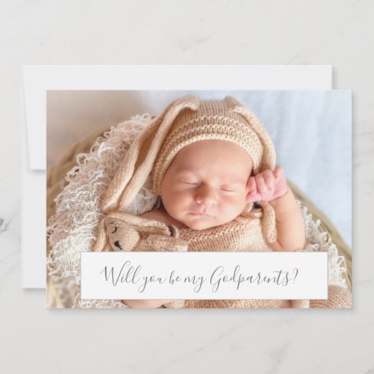赤ちゃんの名付け親に選びませんか？ フォトカード 招待状 (正面)