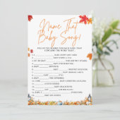 赤ちゃんの名前あてクイズ　ベイビーシャワーゲーム　パンプキン 招待状 (スタンド正面)