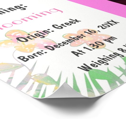 赤ちゃんの名前の意味 ポスター (角)