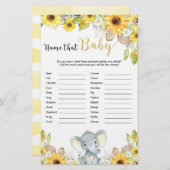 赤ちゃんの名前当てゲーム ベビーシャワー (正面/裏面)