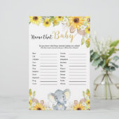 赤ちゃんの名前当てゲーム ベビーシャワー (スタンド正面)