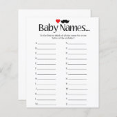 赤ちゃんの名前 – 赤ちゃんシャワーゲーム (正面/裏面)