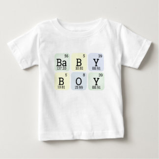 赤ちゃんの周期表 科学 化学 教師 男の子 ベビーTシャツ