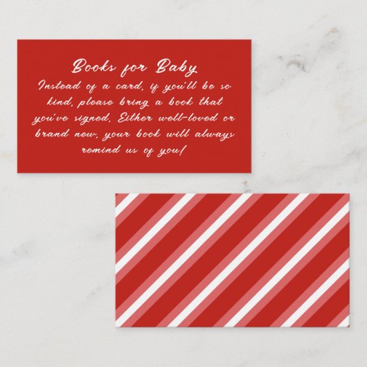 赤ちゃんの外は寒いよ ベビーシャワーの本のリクエスト エンクロージャーカード (正面/裏面)