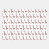 赤ちゃんの女のキリン ラッピングペーパーシート (正面3)