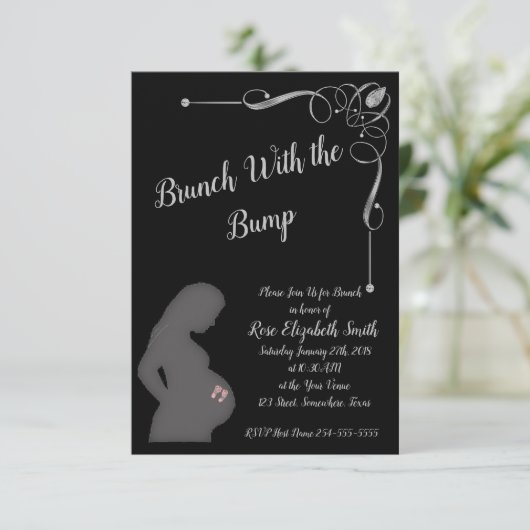 赤ちゃんの女の子とバンプとブランチ足 招待状 (スタンド正面)