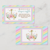 赤ちゃんの女の子のオムツくじユニコーン エンクロージャーカード (正面/裏面)