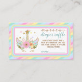 赤ちゃんの女の子のオムツくじユニコーン エンクロージャーカード (正面)