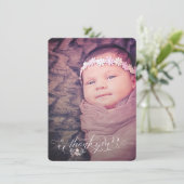 赤ちゃんの女の子のシップ＆シーのお礼 出生のお知らせ 案内状 (スタンド正面)