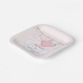 赤ちゃんの女の子の服のピンク ペーパープレート (傾斜あり)