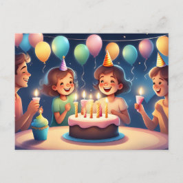 赤ちゃんの女の子の誕生日ポストカード ポストカード