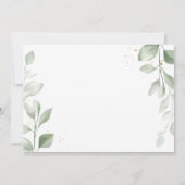 赤ちゃんの女の子の象がベビーシャワーの招待状を残す 招待状 (裏面)