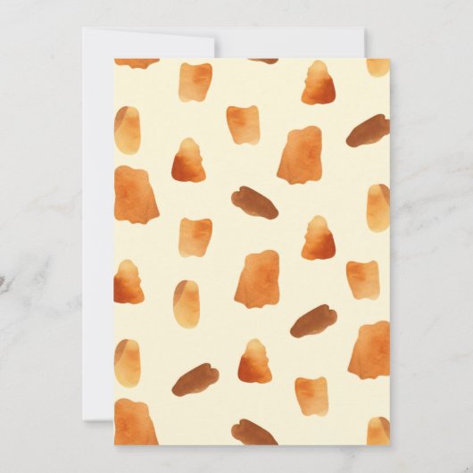 赤ちゃんの女の子キリン赤ちゃんシャワーのためのジェンダーの明かす 招待状 (裏面)