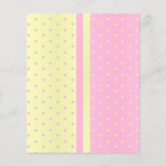 赤ちゃんの女の子シャワーとコウノトリ – ウィッシュ (裏面)