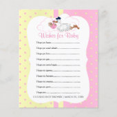 赤ちゃんの女の子シャワーとコウノトリ – ウィッシュ (正面)