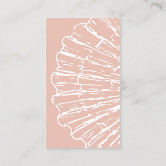 赤ちゃんの女の子シャワーのためのシックなピンクのホタテ貝のシェルブック エンクロージャーカード (裏面)