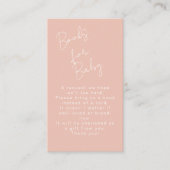 赤ちゃんの女の子シャワーのためのシックなピンクのホタテ貝のシェルブック エンクロージャーカード (正面)