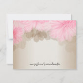 赤ちゃんの女の子シャワー、かわいいピンク。 招待状 (裏面)