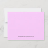 赤ちゃんの女の子シャワー、かわいいピンク。 招待状 (裏面)