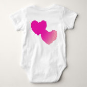 赤ちゃんの女の子用Tシャツ ベビーボディスーツ (裏面)