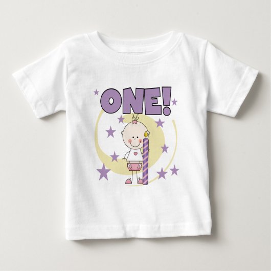 赤ちゃんの女の子 誕生日Tシャツとプレゼント ベビーTシャツ (正面)