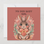 赤ちゃんの娘へのバレンタイン カード (正面)