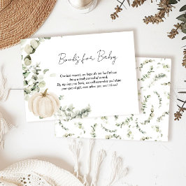 赤ちゃんの小さなかぼちゃのベビーシャワーの本 エンクロージャーカード