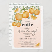 赤ちゃんの小さな天使がやってくる！ベイビーシャワーの招待状 招待状 (正面/裏面)