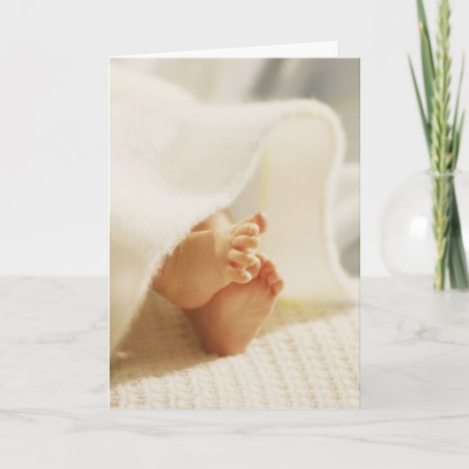 赤ちゃんの小さな足 カード (正面)
