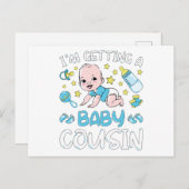 赤ちゃんの従兄弟の性別がわかる！ ポストカード (正面/裏面)