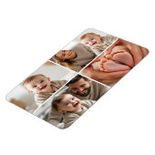 赤ちゃんの思い出写真4枚のフォトコラージュ マグネット (左側)