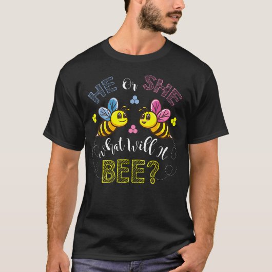 赤ちゃんの性別は?ジェンダー Tシャツ (正面)