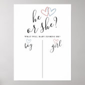 赤ちゃんの性別当てクイズ投票看板 ポスター (正面)