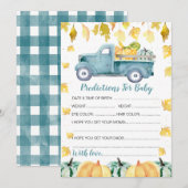 赤ちゃんの性別当てゲーム パンプキントラック ベイビーシャワー 招待状 (正面/裏面)