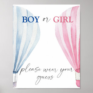 赤ちゃんの性別当てポスター Boy or Girl あなたの予想を着用してください ポスター