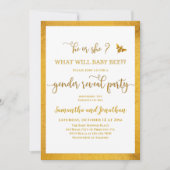 赤ちゃんの性別発表の招待状(ベイビービー編) 招待状 (正面)