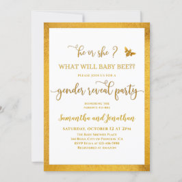 赤ちゃんの性別発表の招待状(ベイビービー編) 招待状