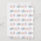 赤ちゃんの性別発表パーティー 「He or She What Will Baby Be」ベイビーシャ 招待状 (裏面)