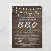 赤ちゃんの性別発表 招待状 (正面)