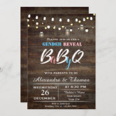 赤ちゃんの性別発表 招待状 (正面/裏面)