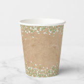 赤ちゃんの息かわいいフローラボホエレガント赤ちゃんシャワー 紙コップ (裏面)