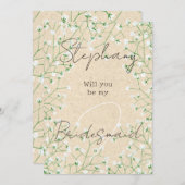 赤ちゃんの息かわいいボホ私の花嫁になる 招待状 (正面/裏面)