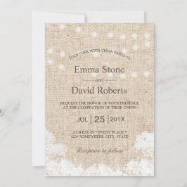 赤ちゃんの息とストリングラ素朴イツ結婚 招待状